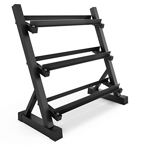 Organisateur Haltères Compact Support Haltères Compact - Rangement Gym Maison, Poignée Transport, Noir Organisateur Haltères Maison