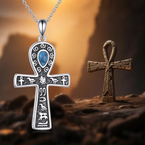 Grmdit Ankh Necklace Sterling Silver Cross Pendant Egyptian Jewelry Gifts for Women Men by Grmdit - Used condition - Image 6
