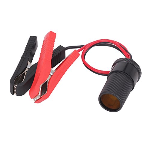 Yeworth 15 Inch/0.4m 12V Battery Terminal Clip-on Car Cigarette Lighter Socket Female Adapter