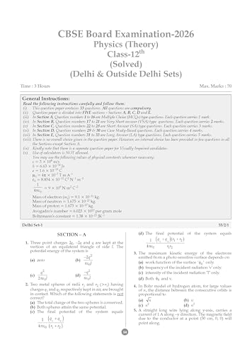 Image of Oswaal CBSE Class 12 Science (PCM) Previous 10 Years' Solved Papers (2017-2026) | English Core, Physics, Chemistry, Maths | 2026 Solved Papers | NCERT & Competency-Based | For 2027 Exam | Oswaal AI