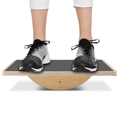 Tabla de equilibrio de madera para adultos para entrenamiento físico, antideslizante, tabla de equilibrio, para terapia física, fuerza central