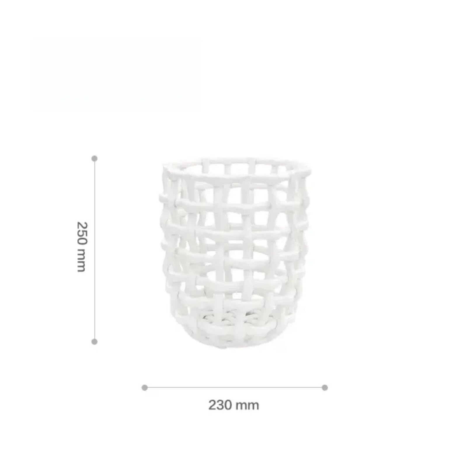 Gralara Pot avec Structure En Treillis Sculptural Panier à Magazines Pratique Porte-Revues pour Bureau, Salon, Étagère, Noir