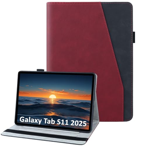 Housse protection Galaxy Tab S11 contre les rayures avec rabat cover et fentes portefeuille