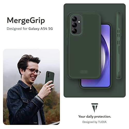 Image of TUDIA [MergeGrip Designed for Samsung Galaxy A54 5G Back Cover (2023), [Drop Tested] Dual Layer Shockproof Slim Military Grade Non-Slip Tough Heavy Duty Protection - Pine Green