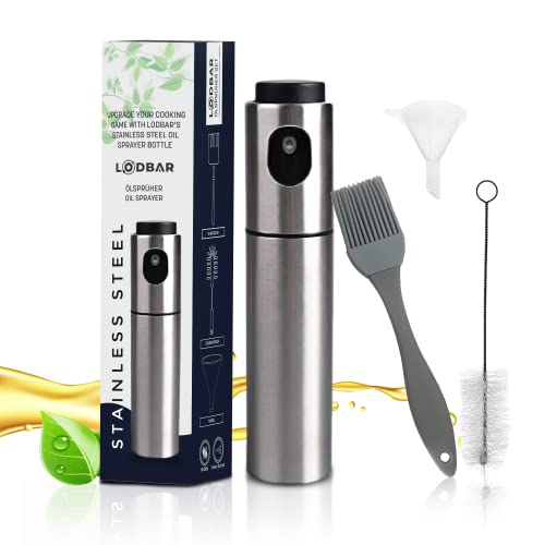 LodBar Spruzzatore olio spray spray olio – cucina gadget, olio spray con spazzola per olio da cucina, accessori per cucina, friggitrice ad aria calda, insalata, barbecue