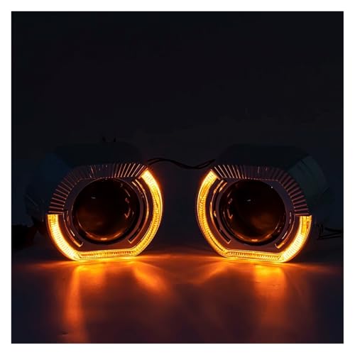 Faros Angel Eyes Coche H4 H7 Solución Para Mejorar Iluminación Con Lente Proyector Bi Xenon