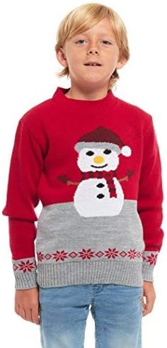 New Camp Ltd Boys Girls Kids Children Unisex Christmas Xmas Knitted Novelty, Retro, Elf, Football Jumper Sweater Christmas Xmas 2019 Exclusively to for Ages 2-14 Years