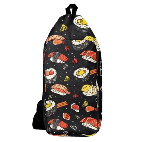 Sac à dos à bandoulière léger motif sushi pour libérer vos mains au quotidien