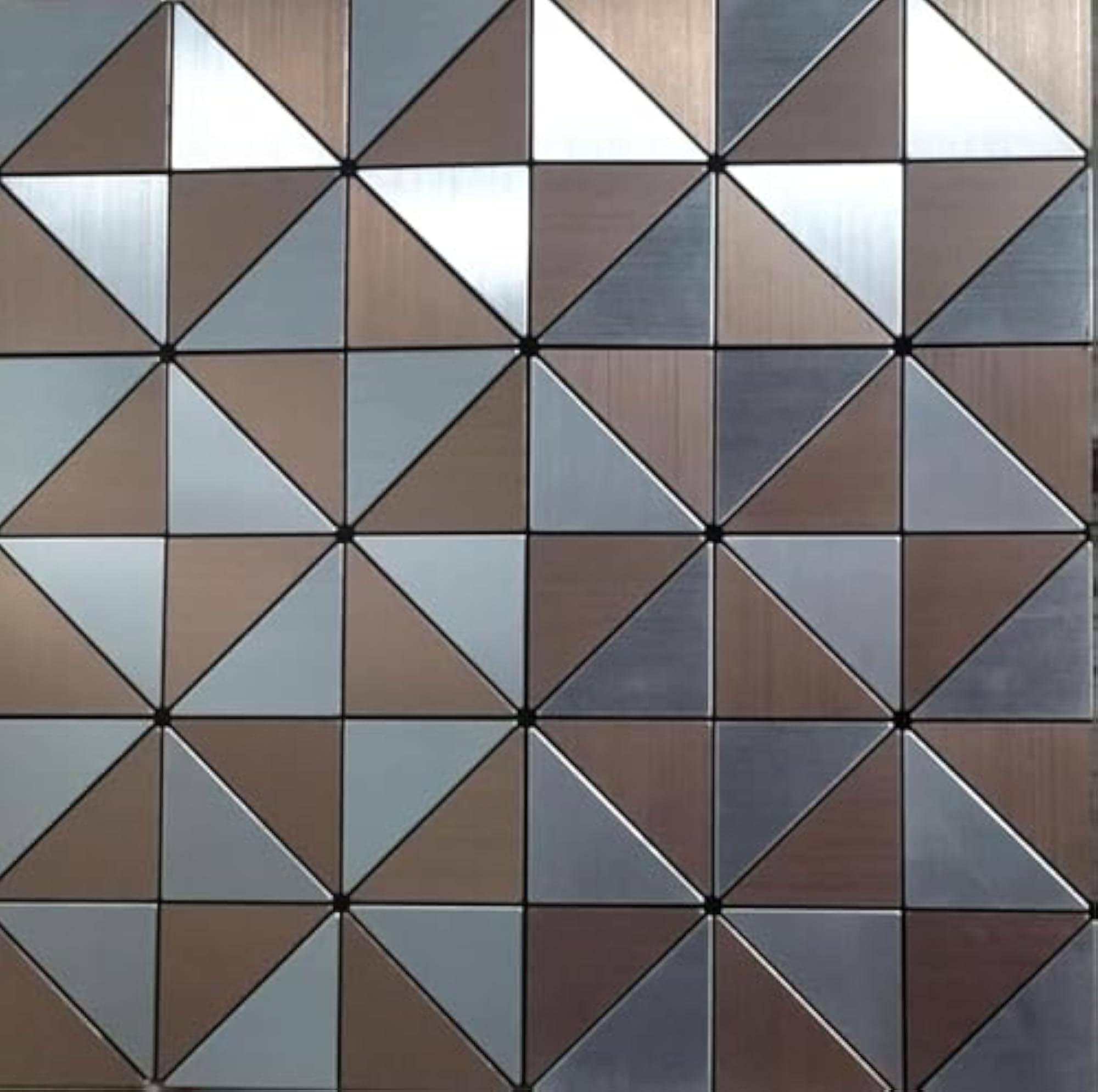 Self Adhesive Metal Wall Tiles, Peel & Stick 3D Mosaic Backsplash