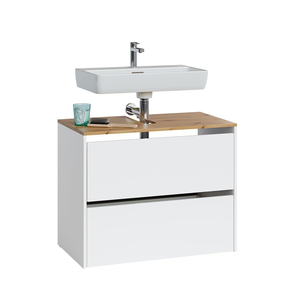 Vicco Waschbeckenunterschrank Viktor, Weiß/Artisan, 80.2 x 65 cm