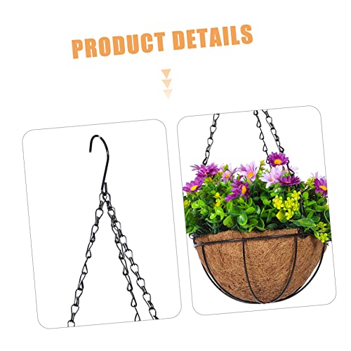 Doitool Flower Pots Outdoor Spring Decor Basket Decor Hanging Planter Basket Table Centerpiece Farmhouse Decors Hanging Basket Gardening Flower Basket Hanging Flowers Basket Flowerpot Coir #TOP2