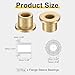 uxcell 10Pcs Flange Sleeve Bearings, 6mm Bore x 10mm OD x 10mm Length, Self-Lubricating Sintered Bronze Bushings