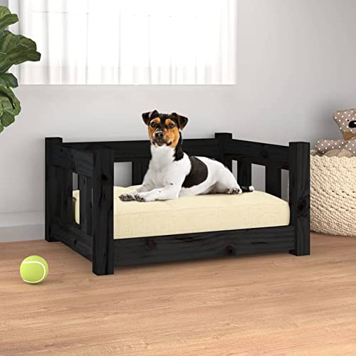 Chusui Letto per cani nero, 55,5 x 45,5 x 28 cm, in...