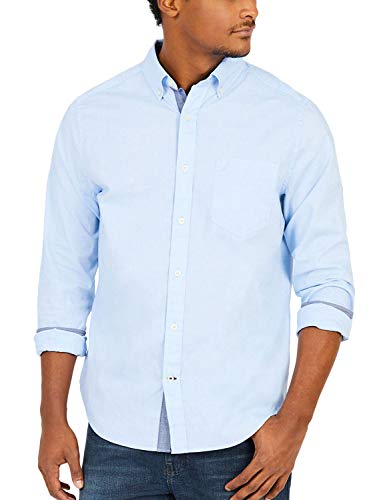 Nautica Men's Classic Fit Stretch Solid Long Sleeve Button Down Shirt Shirt, Light French Blue, X-Large