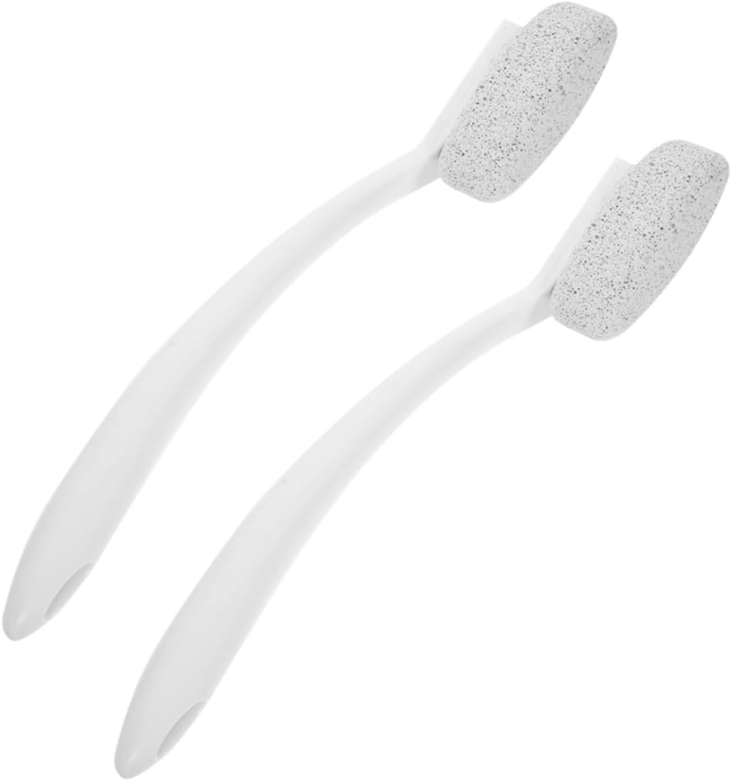 2pcs Handle Pumice Brush for Feet Hard Skin Remover Tool for Dead Skin and Calluses Ergonomic Design for Easy Use Home Salon