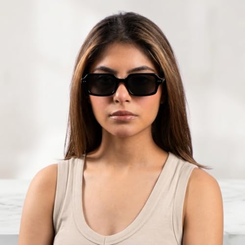 Image of Salty Alpha Lightweight Square Sunglasses For Men stylish | Carry Pouch Included | UV Protection Fashion Goggles for Women Durable | Gift for Man & Woman