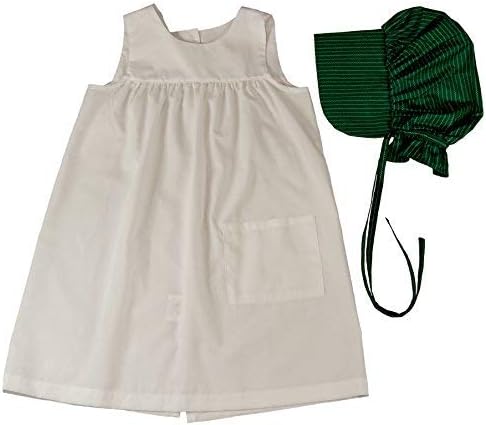 Miniatura 5 de THE QUEEN'S TREASURES Little House on The Prairie - Conjunto de disfraz de delantal y capó de tamaño infantil (que combina con un vestido de 18