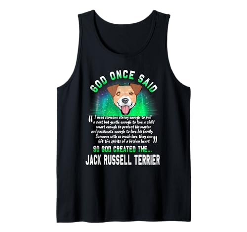 Dio una volta disse così Dio creò il cucciolo amante del cane divertente Jack Russell Terrier. Un design perfetto per mostrare quanto ami i cani Jack Russell Terrier o qualsiasi razza di cane. È un'ottima maglietta per gli amanti e i proprietari di cani di