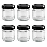 hocz 6 mini tarros de mermelada de 50 ml, 6 unidades
