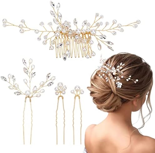 MELLIEX Peine para el Cabello de Novia, Horquillas Pelo Boda de D...