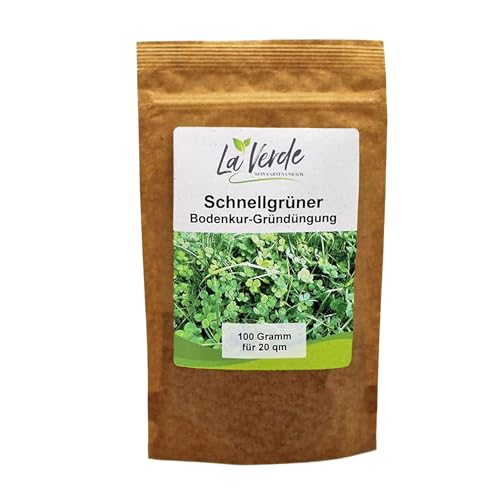 La Verde MEIN GARTEN UND ICH. Schnellgrüner Samen 100g für 20m², Bodenkur und Gründüngung, schnelle Begrünung, Saatgut ohne Gentechnik