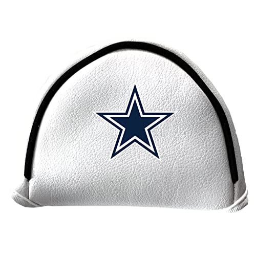 Team Golf NFL Putter Cover - Mallet White, Fits Most Mallet Putters, Easily Slips on and Secures with Hook-and-Loop Fastener Closure