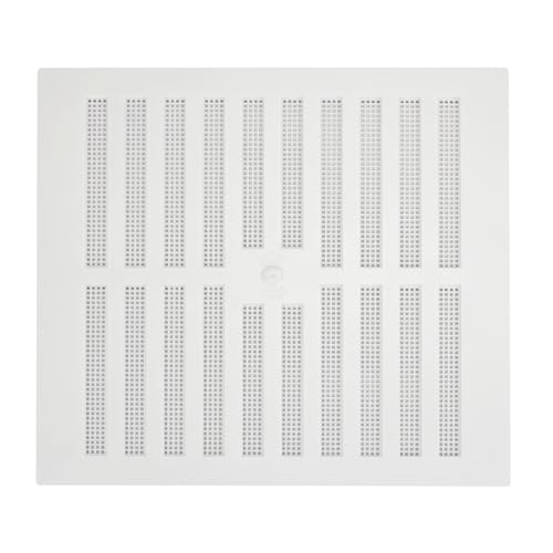 Map Adjustable Air Vent with Flyscreen Cover for Openings 9 x 9 (229mm x 229mm) Hit & Miss Triple Brick Ventilation Cover White