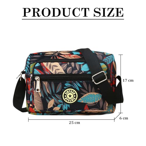 Image of MOMISY Women Mobile Messenger cellphone Bag Ladies Nylon Shoulder Cross Body Long Strap for College, Outing, Travelling, Work