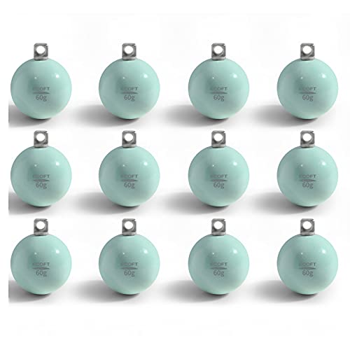 Image of ECOFT Lead Free Fishing Sinkers and Weights Coated Egg Sinkers Cannonball Sinkers Assorted Sizes 20g-200g in Bag and Fishing Weights Sinkers Assortment Box Drop Shot for Saltwater Freshwater