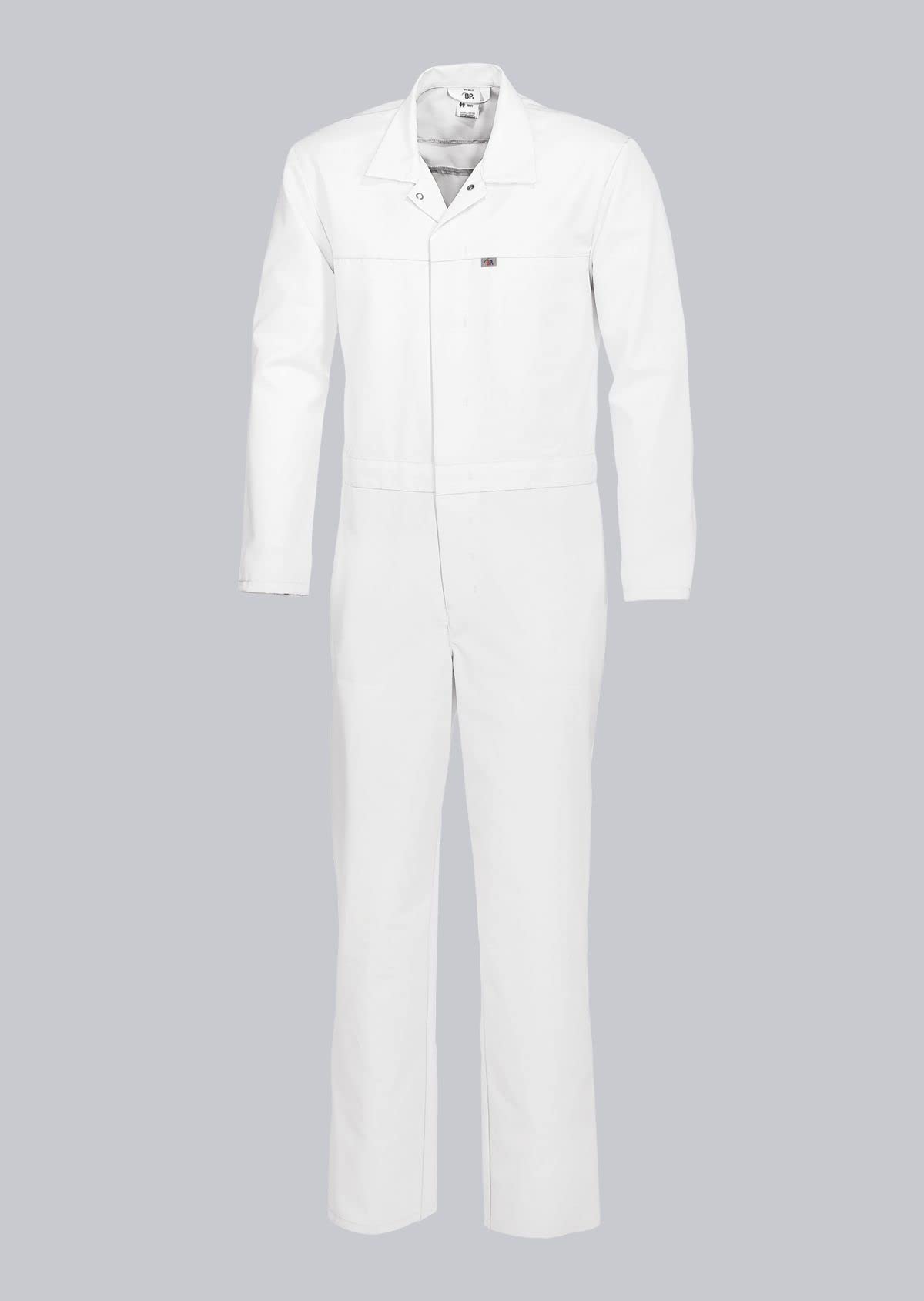 BP 1676-558-21-Ln kombinezon unisex, rękawy 1/1 z regulowanym rozcięciem na mankietach i elastycznym, regulowanym ściągaczem, mieszanka materiału 245,00 g/m², biały, Ln