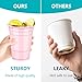 LANLISA 50 Light Pink Plastic Cups, 16 oz Disposable Cups, Drinking Cups For Birthday Party, Valentines, Baby Shower, Easter Party, Mothers Day