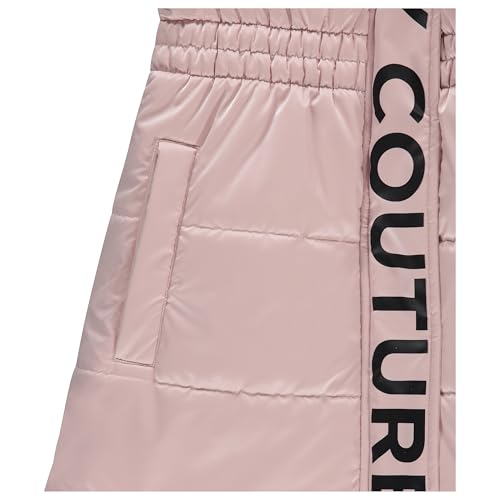Image of Juicy Couture Girls Coat, Faux Fur Hooded Winter Jacket, Warm Padded Parka Hoodie, Kids Heavyweight Winter Coat