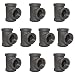 10 Pack - Brooklyn Pipe 3/4" Black Pipe Tee Cast Iron Pipe Fitting | 3/4 Inch Black Iron Pipe Tees Plumbing Pipe Fittings, Threaded Pipe Nipples Fit for Industrial Pipe Shelf and Steampunk Projects