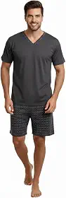 Pijama Homem Conjunto Meia Manga E Short Roupa De Dormir