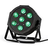 LED Par Light Stage Lights 7x12W Uplights with Strict Testing 4in1 RGBW LED Par Lights Sound Activated DMX512 Control Bright DJ Par Light for Stage Party Club Disco Wedding Events