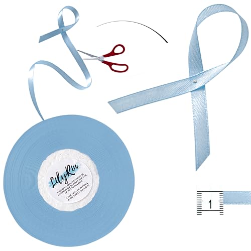 Image of Light Blue Ribbon 1 /4 Inches 36 Yards Satin Roll Perfect for Art Wedding Wreath Baby Shower Packing Birthday DIY Hair Accessories Scrapbooking Wrapping Christmas Projects Sky Color