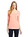 Three Dots Red Women's Three-Quarter Sleeve Tee Shirt