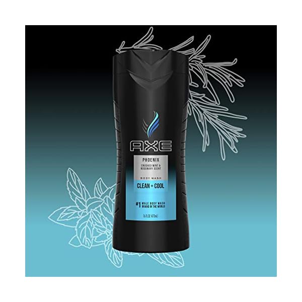 AXE-Mens-Body-Wash-for-a-Clean-and-Cool-Feel-Phoenix-Dermatologist-Tested-Body-Wash-for-Men-16-oz-4-Count AXE Body Wash Phoenix 4 Count 12h Refreshing Scent Crushed Mint & Rosemary Men's Body Wash with 100% Plant-Based Moisturizers 16 oz