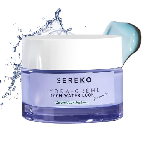 SEREKO Hydra Creme Ceramide Moisturizer Cream for Face — Skin Barrier Repair & Long-Lasting Hydration up to 100 hrs | Peptide + Ceramide Gel Formula | Lightweight | All Skin Types | 50 ml
