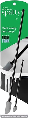 Spatty Daddy Handyman - Juego de espátulas (6 y 12 pulgadas, negro) Shark Tank fabricadas en Estados Unidos, raspadores de última gota, extiende