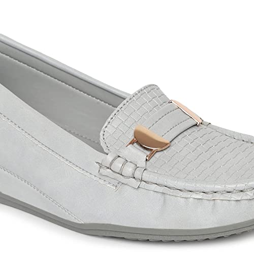 Image of Marc Loire Women Comfortable Loafer Mules Ballet Wedge Heels Footwear