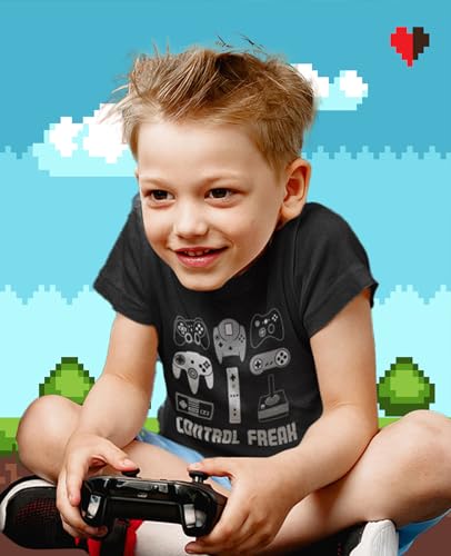 Tstars TeeStars - Video Game Control Freak Gaming Funny Gamer Youth Kids T-Shirt2