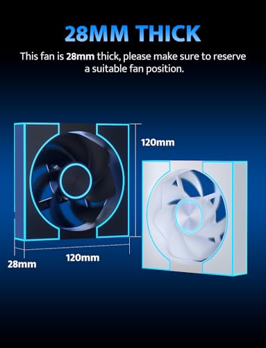 Image of darkFlash 3-Pack 120mm PC Case Fans, PWM ARGB Sync, Addressable RGB Cooling Fans for Computer Case & High Airflow Reverse(DM8R LINE, White)