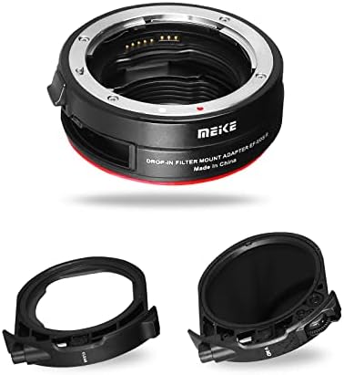 Meike MK-EFTR-C VND Drop-in Filter Auto-Focus Mount Lens Adapter for Canon EF to EOSR with Variable ND Filter and UV Filter for EOS R R5 R6 RP R7 R10 C70 Cameras