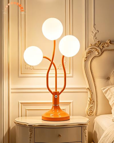 Lightdot Orange Globe Table Lamp Dimmable Magic DIY Arms G9 Bulbs Included
