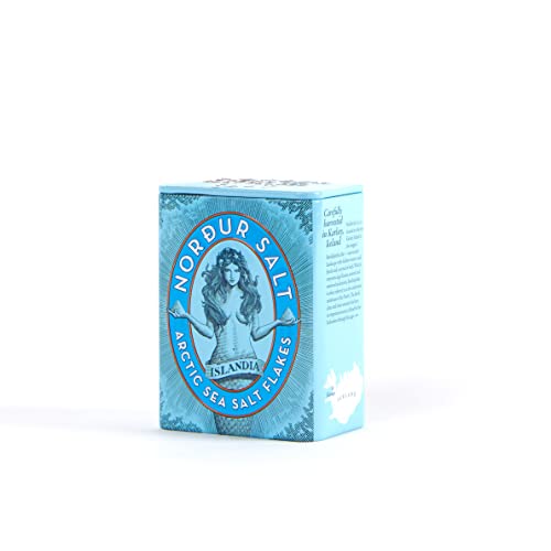 Nordur Salt, Arctic Sea Salt Flakes Traditional Flavor, Tin Plain 4.4Oz - Premium Icelandic Flake Salt, Pyramid Crystals, Sustainable, Eco-Friendly, Mineral-Rich, Nutrient-Dense, Gourmet, Unique Flavor #TOP1