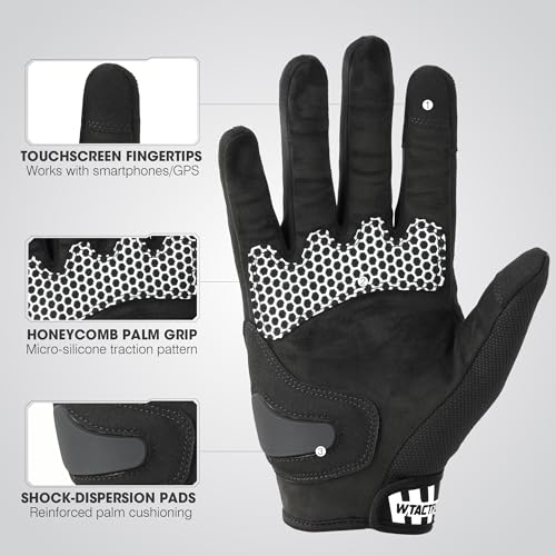 Image of WTACTFUL Lightweight Motorcycle Gloves for Men Women Touchscreen Summer | Carbon Knuckle Protection, Breathable & Anti-Slip for Motorbike Dirt Bike Cycling Motocross MTB ATV Cruising Casual