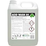 Acid Wash 80, Multi-Purpose Concentrated Acid Cleaner, 5L, Professional Strength Christeyns Clover (5 Ltr)