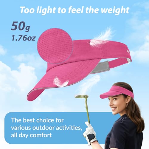 Image of Sukeen Women's Adjustable Fit Runners Lightweight Comfort Performance Visor, Sports Sun Visor One Size Fits Most