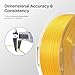 ELEGOO Silk PLA Filament 1.75mm Shiny Gold 1KG, 3D Printer Filament Dimensional Accuracy +/- 0.02mm, 1kg Plastic Spool(2.2lbs) 3D Printing Filament Fits for Most FDM 3D Printers